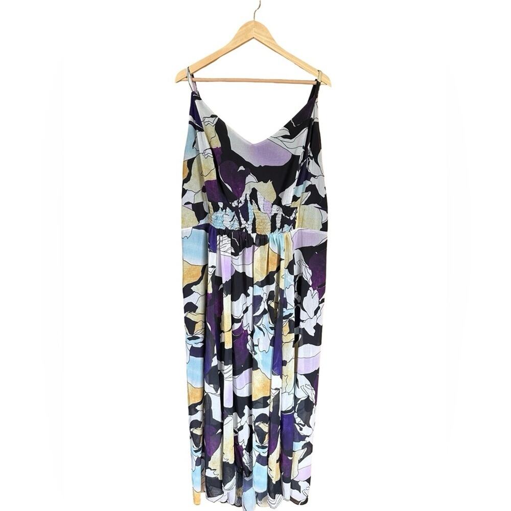 City Chic Floral V Neck Maxi Dress XXL